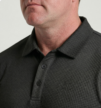 Collar and fabric close-up